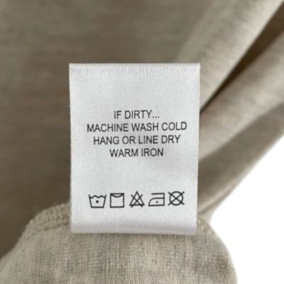 𝅺Tradlands Baja Dress Neutral Minimalist Indie Womens M Slouchy Oatmeal Cotton - Picture 9 of 9